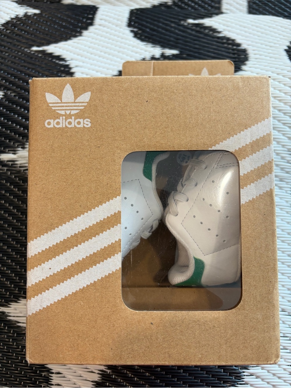 Adidas Stan Smith Crib Baby Shoes White Green Size 1K NWT w/ Box